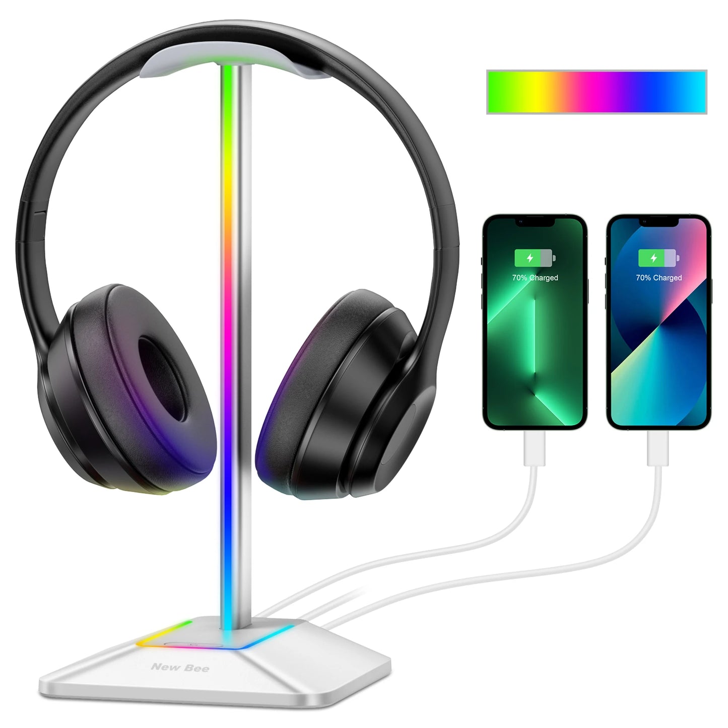 Soporte RGB para Audífonos con 7 Colores LED
