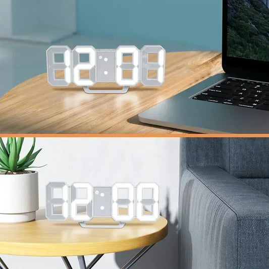 Reloj LED Digital 3D de Escritorio y Pared
