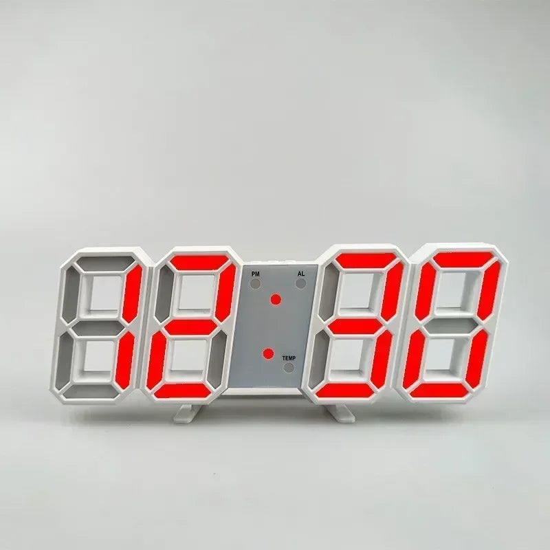 Reloj LED Digital 3D de Escritorio y Pared