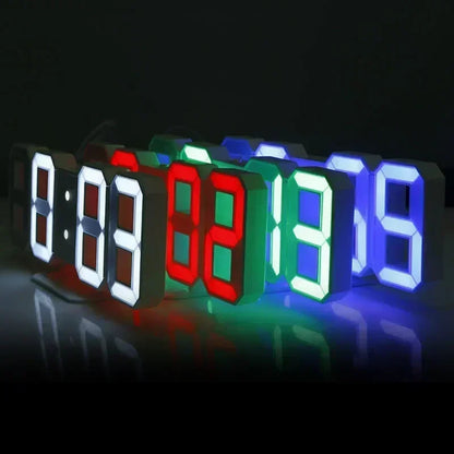 Reloj LED Digital 3D de Escritorio y Pared