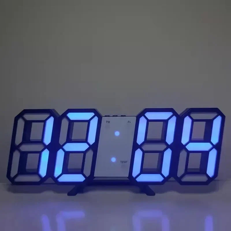 Reloj LED Digital 3D de Escritorio y Pared