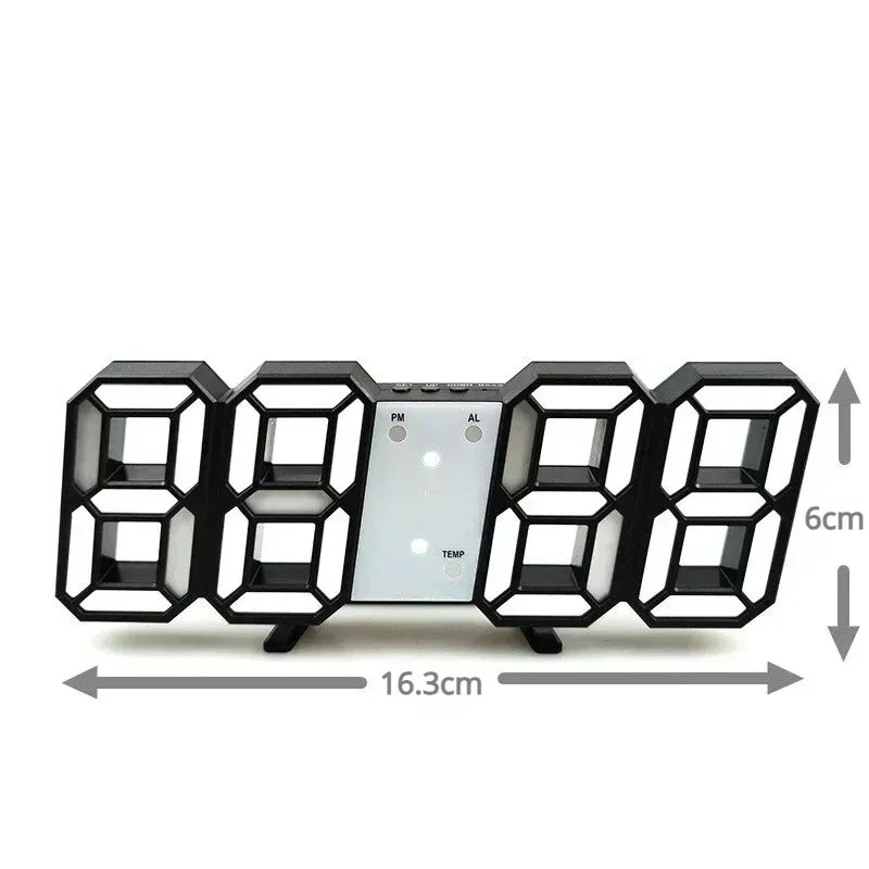 Reloj LED Digital 3D de Escritorio y Pared
