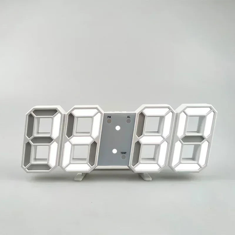 Reloj LED Digital 3D de Escritorio y Pared