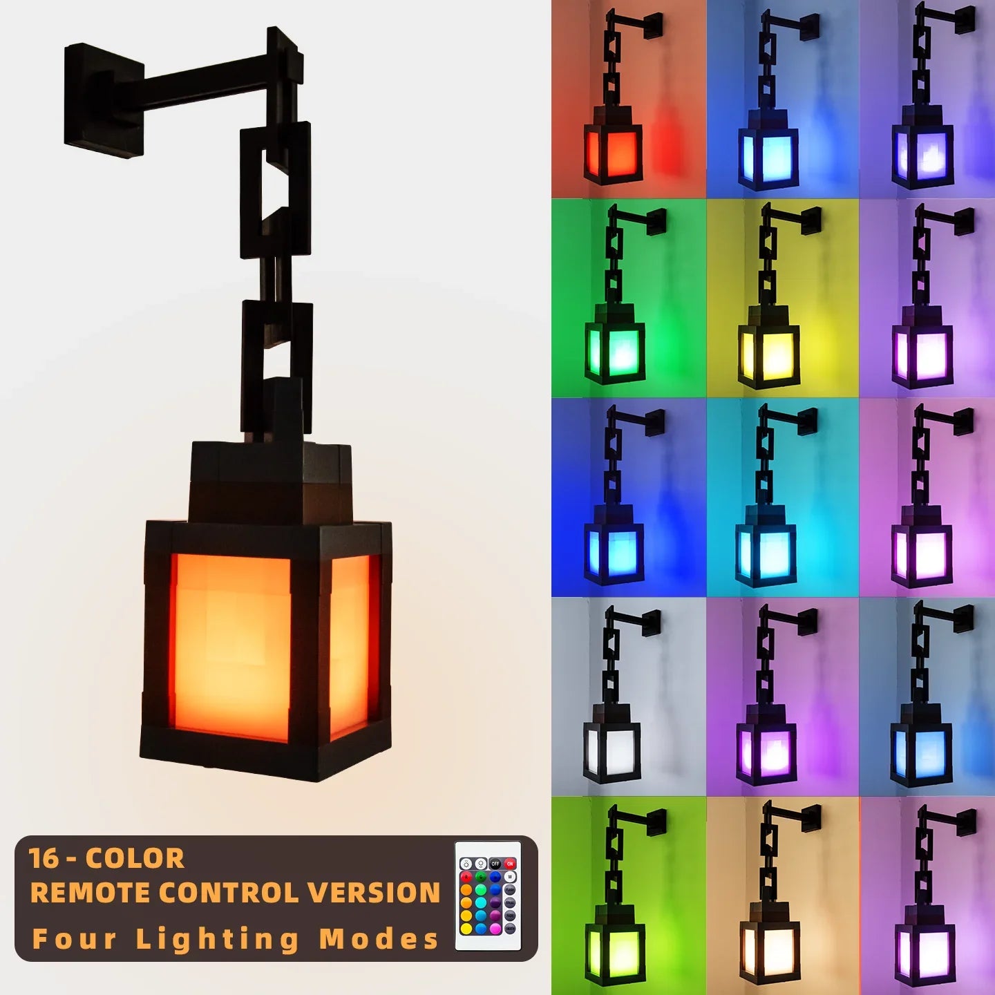Lámpara RGB Pixel Retro Gamer 16 Colores