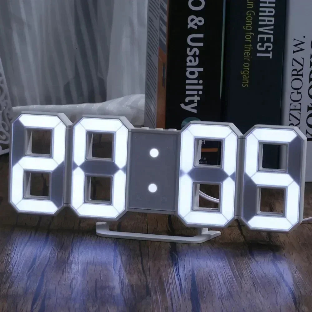 Reloj LED Digital 3D de Escritorio y Pared